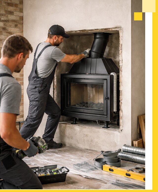 Установка каминных топок в Уфе: монтаж, подключение