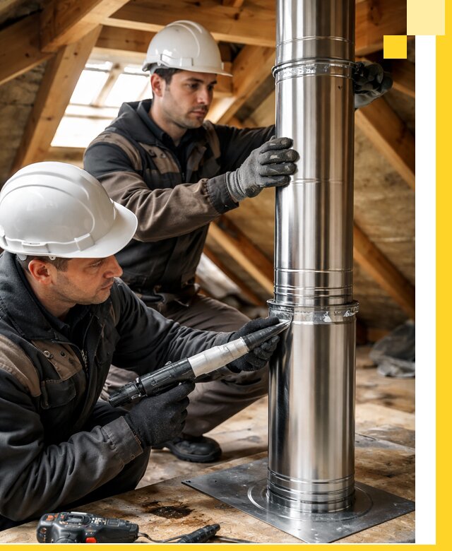 Монтаж дымоходов для каминов в Уфе с гарантией качества