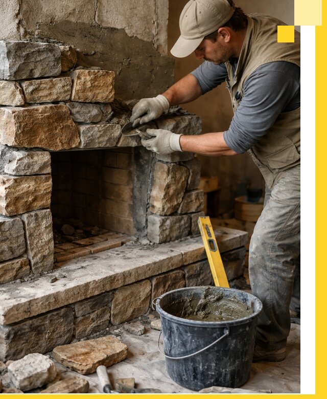 Изготовление и установка каменных каминов под ключ в Уфе