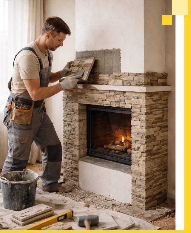 Изготовление и монтаж каминов для дома под ключ в Уфе