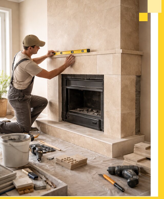 Установка и монтаж каминов в частном доме под ключ в Уфе