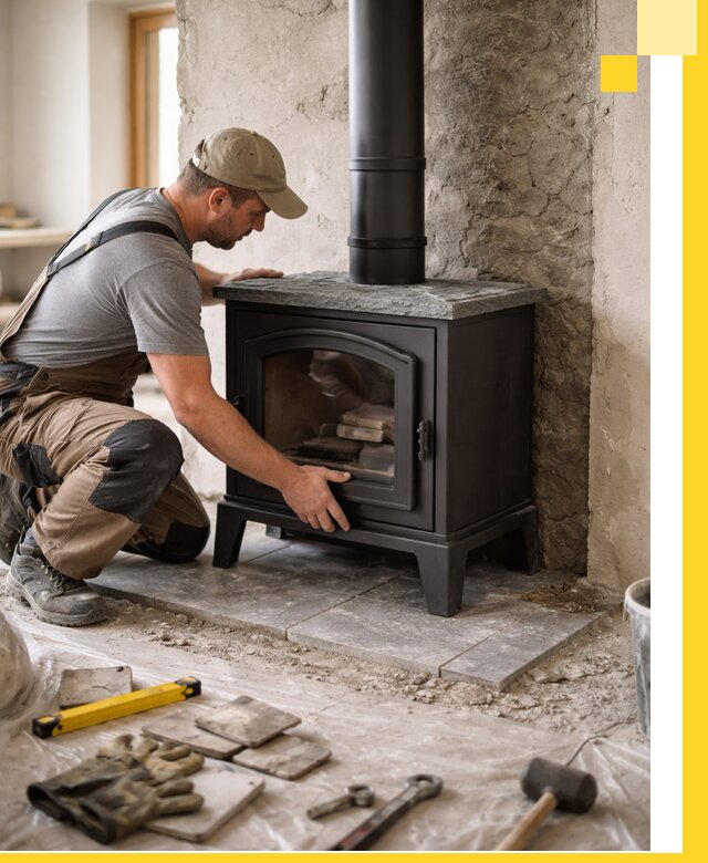 Профессиональный монтаж печей и каминов в Уфе под ключ