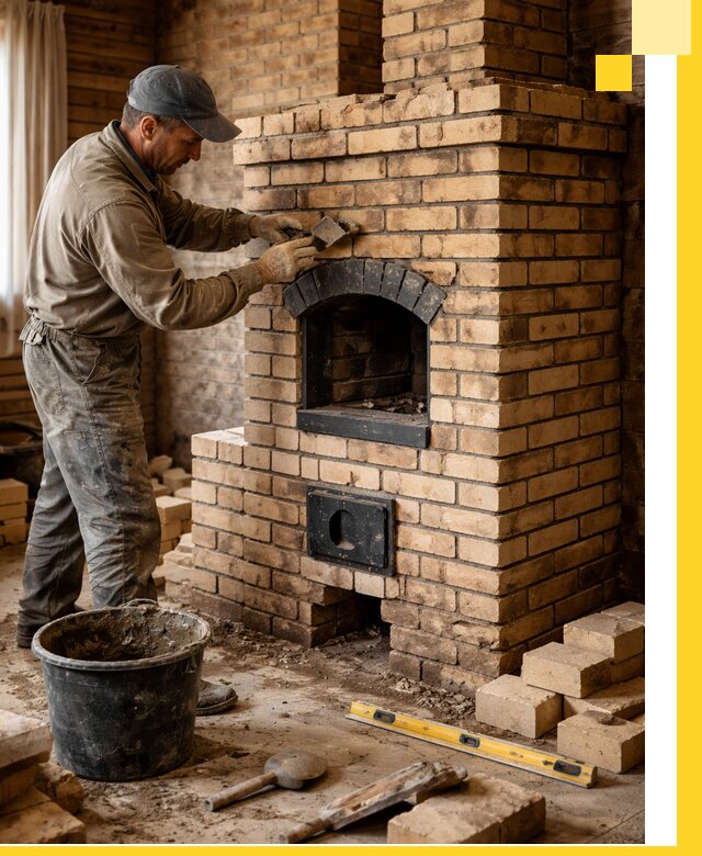 Кирпичные печи под ключ в Уфе: проектирование и кладка