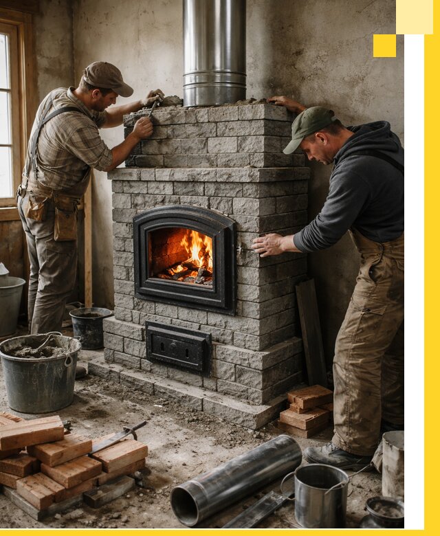 Производство, поставка и монтаж дровяных печей в Уфе