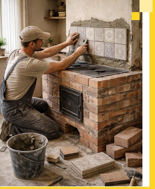 Печи с плитой на заказ монтаж гарантия и сервис в Уфе