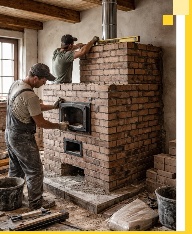 Печи для загородного дома под ключ в Уфе — монтаж и сервис