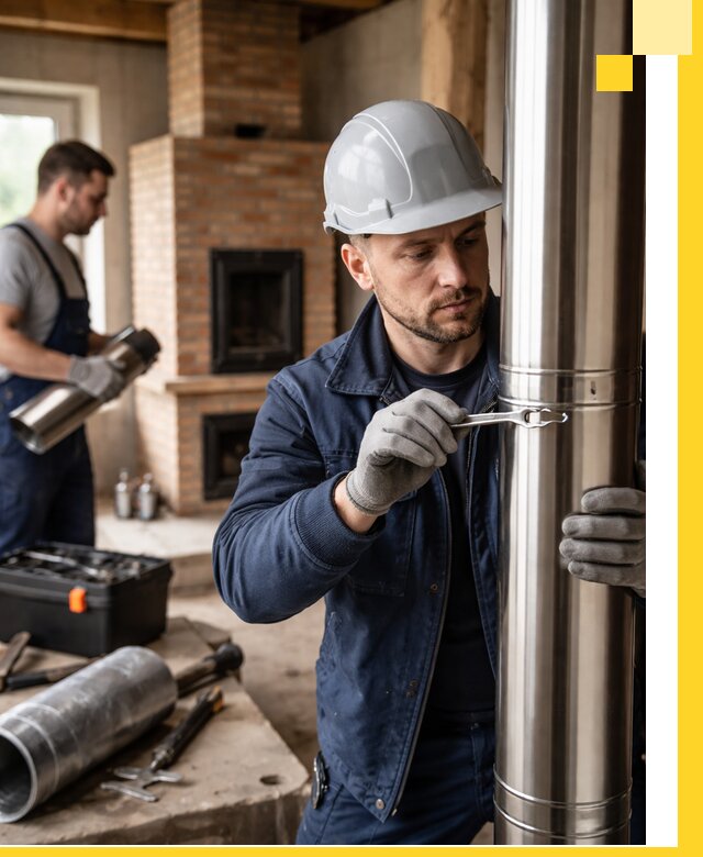 Профессиональный монтаж дымоходов для печей в Уфе