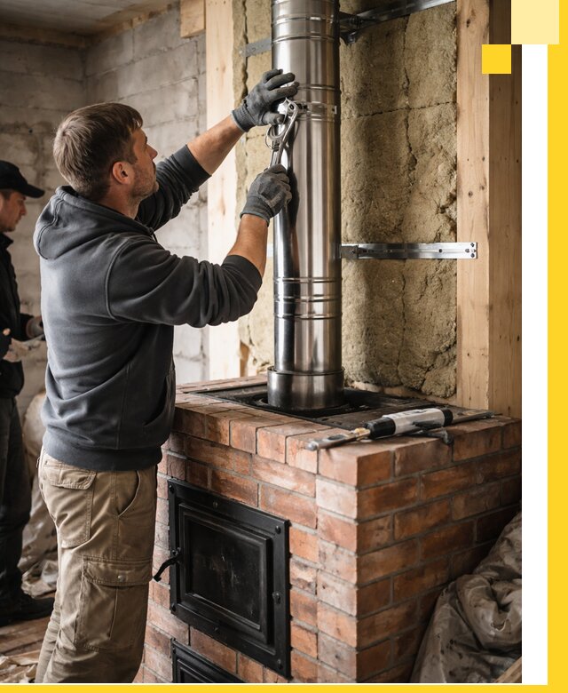 Изготовление и монтаж печей и дымоходов под ключ в Уфе