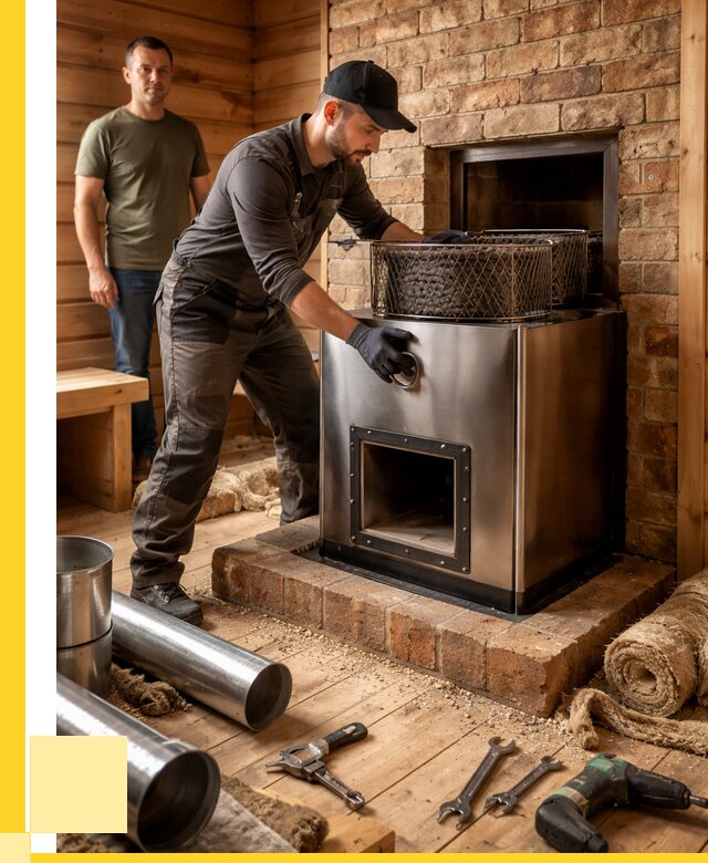 Монтаж банных печей под ключ в Уфе от 18495 р., ЭриданУфа