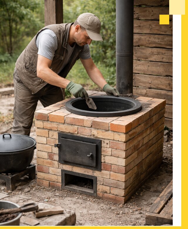 Изготовление и установка печей для казана в Уфе под ключ