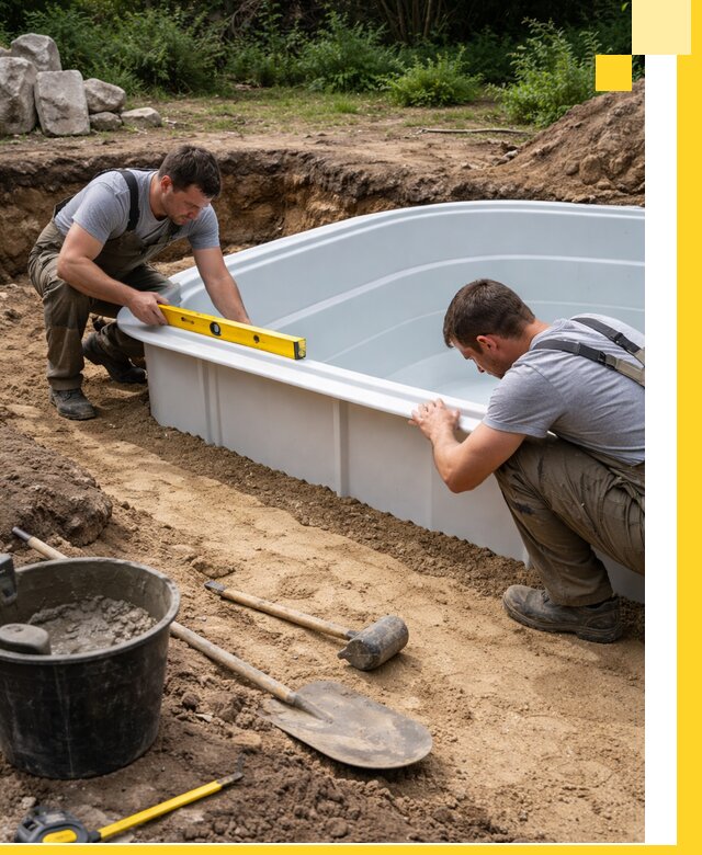 Производство и установка пластиковых бассейнов в Уфе под ключ