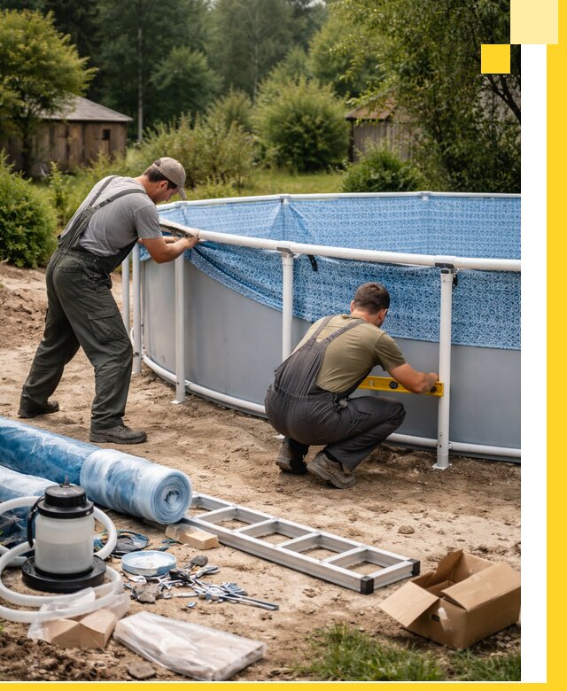 Установка и монтаж каркасных бассейнов в Уфе под ключ