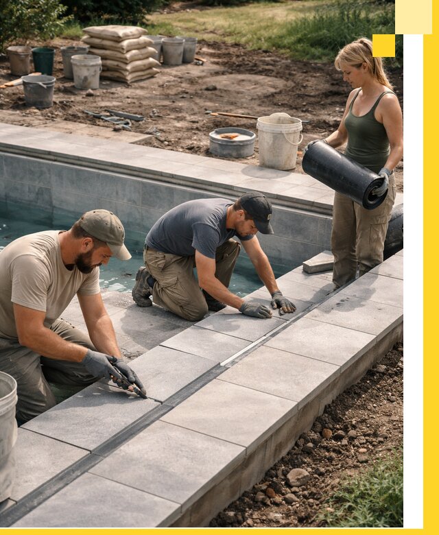 Строительство и монтаж уличных бассейнов под ключ в Уфе