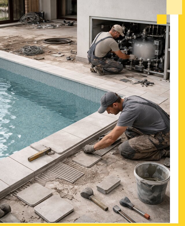 Строительство и монтаж бассейнов в коттедже в Уфе