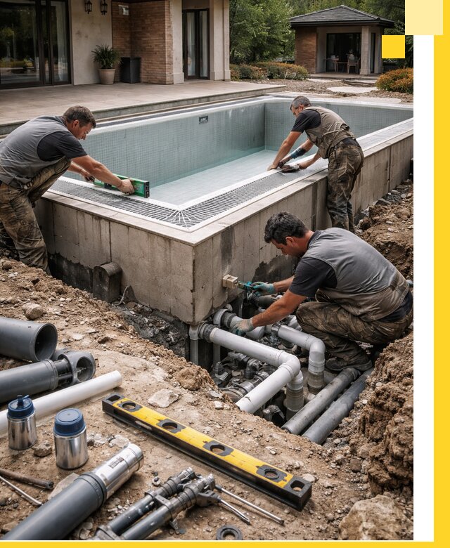 Строительство переливных бассейнов в Уфе под ключ