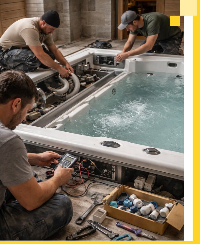 Гидромассажные бассейны под ключ в Уфе, дизайн и монтаж