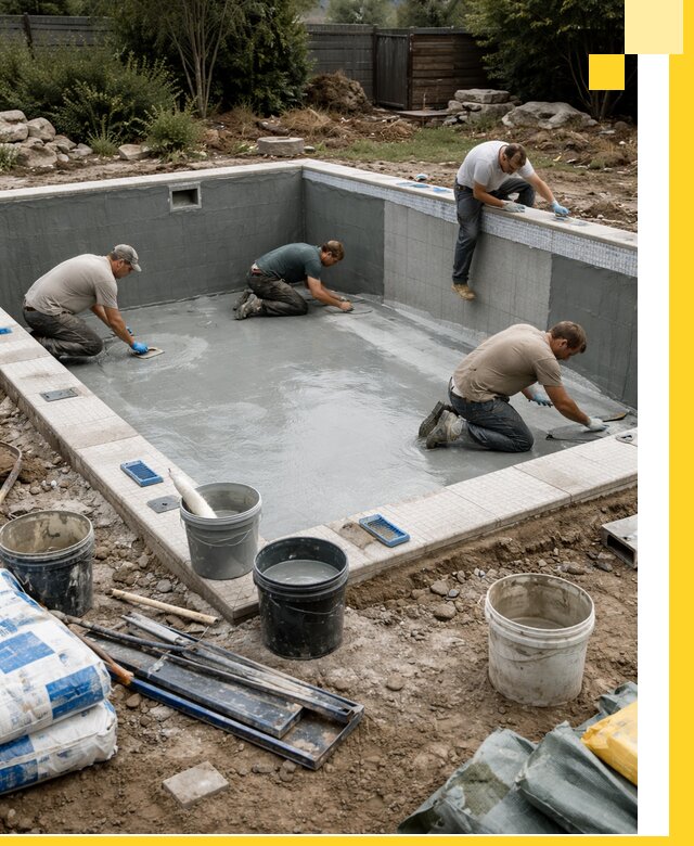 Изготовление и монтаж чаши бассейна под ключ в Уфе