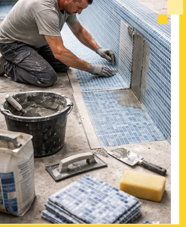 Укладка и ремонт мозаики для бассейнов под ключ в Уфе