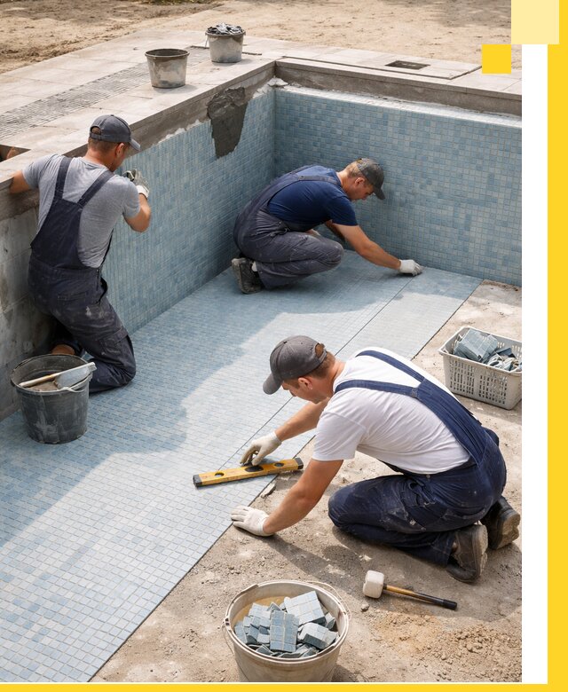 Укладка и установка плитки для бассейнов под ключ в Уфе