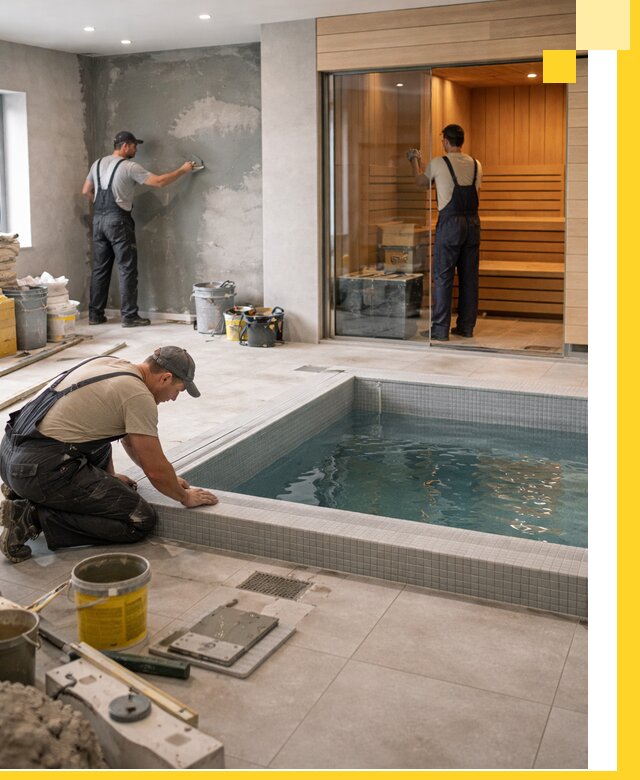 Проектирование и строительство сауны с бассейном в Уфе