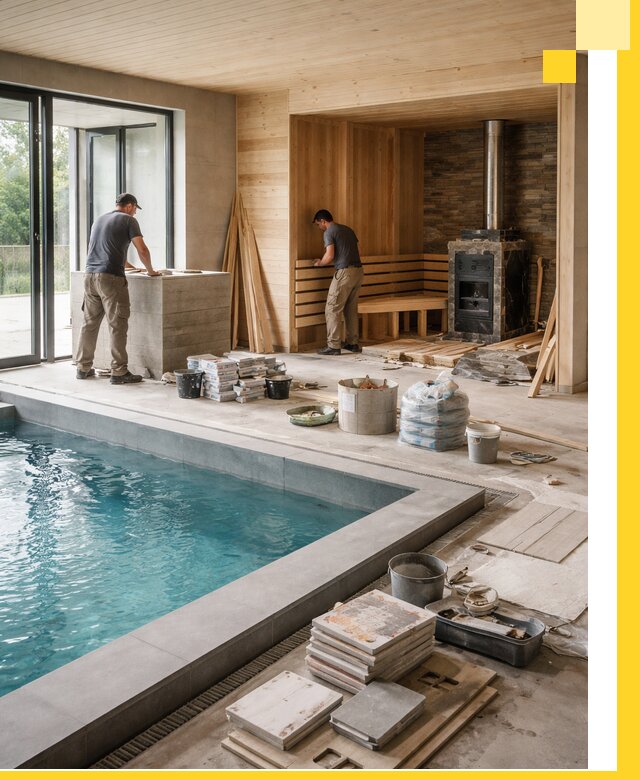 Проектирование и строительство бань с бассейном в Уфе