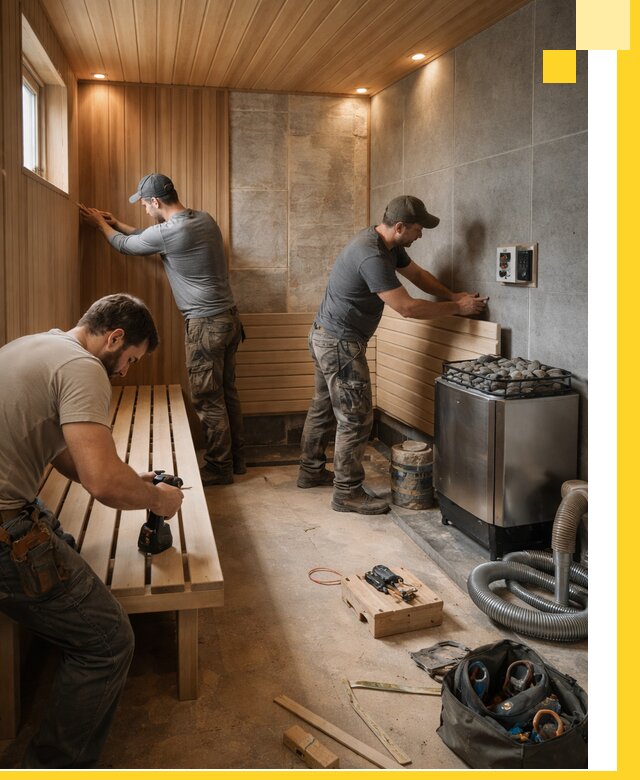 Сауны под ключ в Уфе, проектирование, строительство, отделка