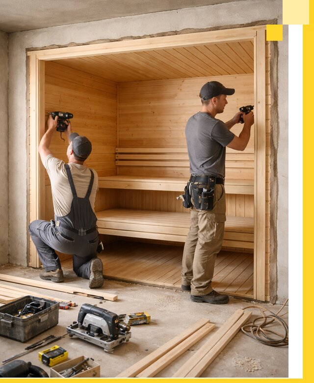 Монтаж саун под ключ в Уфе — проектирование и установка