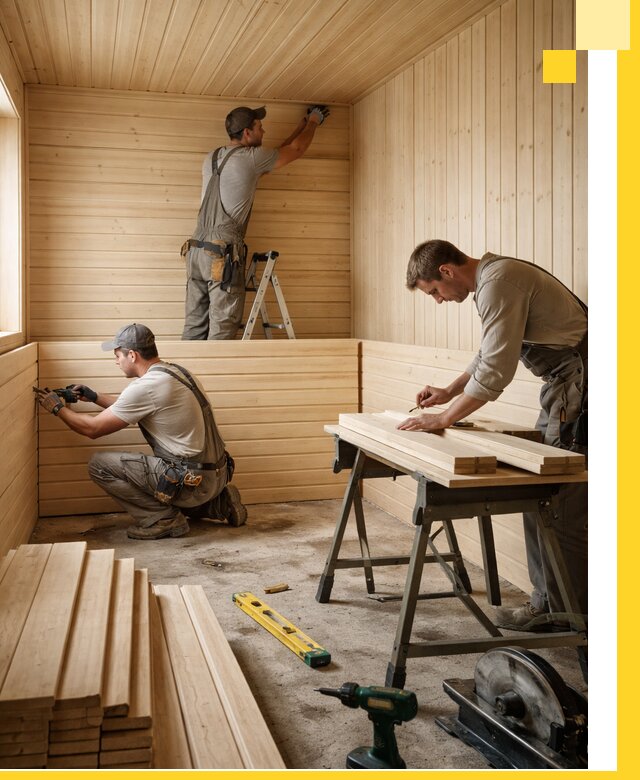 Обшивка саун в Уфе из натуральной древесины под ключ