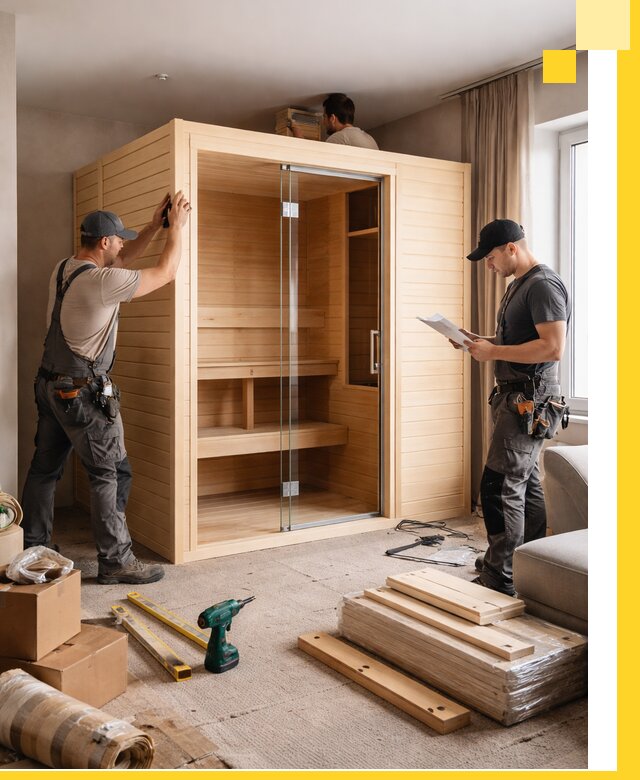 Установка и благоустройство саун в квартире в Уфе