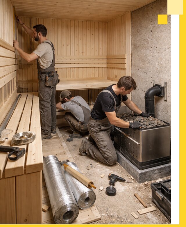 Индивидуальные сауны на заказ в Уфе под ключ, проект и монтаж