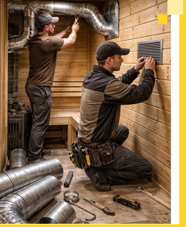 Проектирование и монтаж вентиляции бани в Уфе под ключ