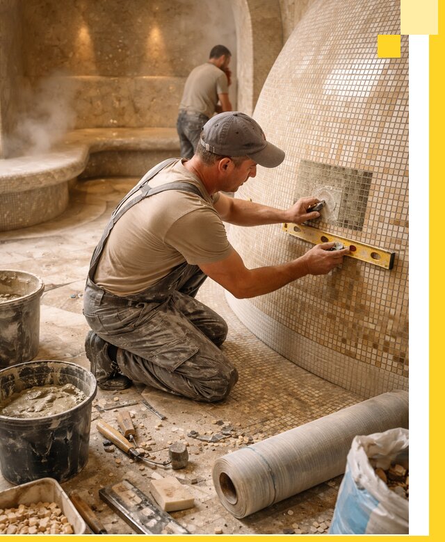 Хамам под ключ в Уфе: проектирование, строительство, отделка