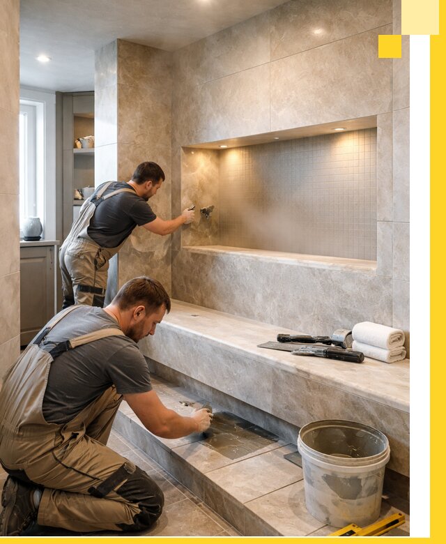 Профессиональное строительство хамама в квартире в Уфе