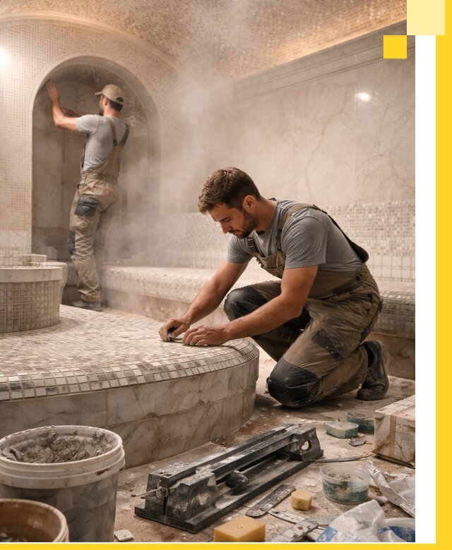 Профессиональный дизайн хамама и SPA под ключ в Уфе