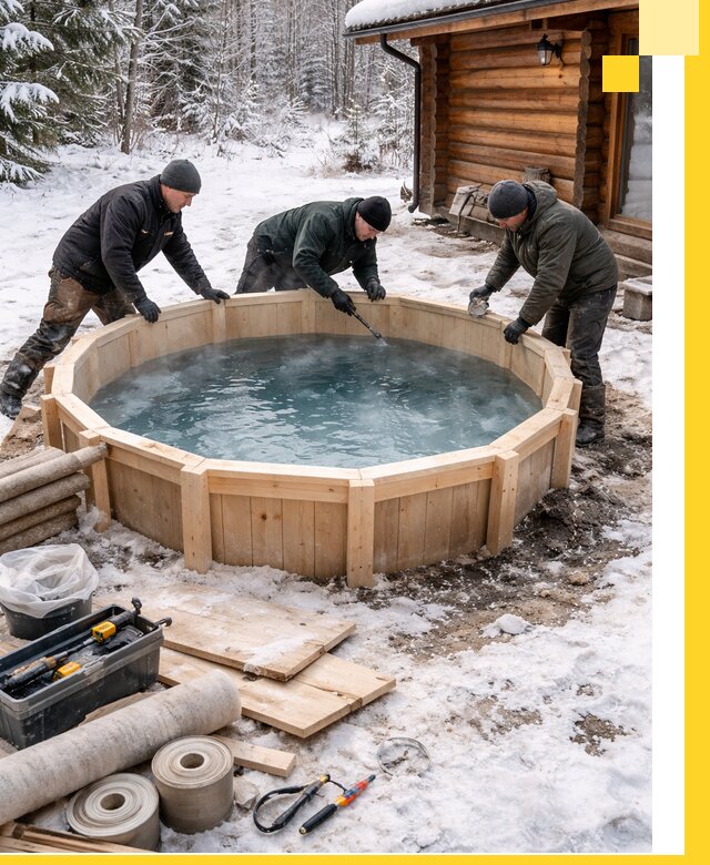 Изготовление и установка ледяных купелей под ключ в Уфе